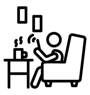 Satır tasarımında çay saati vektörü 