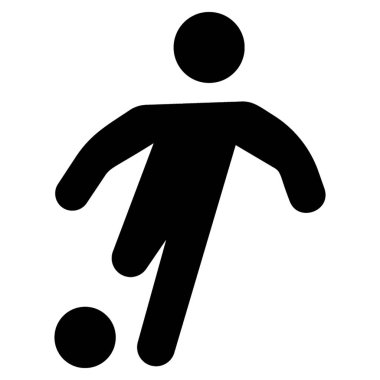 Futbol tasarımı oynayan çocuk simgesi 