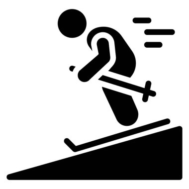 Adam kar kayağı vektör tasarımı 