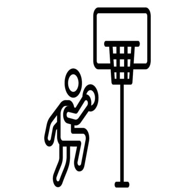 Basketbol vektör tasarımı oynayan adam 