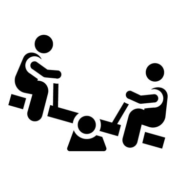 Glyph simgesinde öğrenciler için testere salıncak bak 