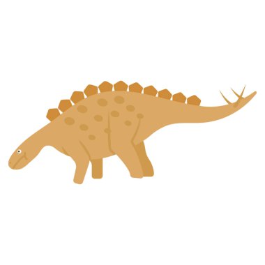Düz tasarımda Ankylosaurus dinozor vektörü 