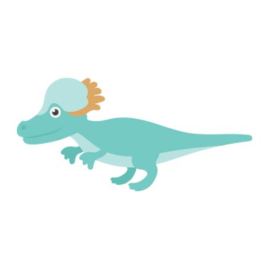 Jurassic saurischian dinozor düz simge tasarımı 