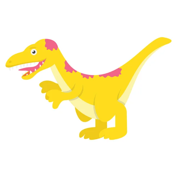 Niedlicher Dinosaurier Vektor Flachem Design — Stockvektor