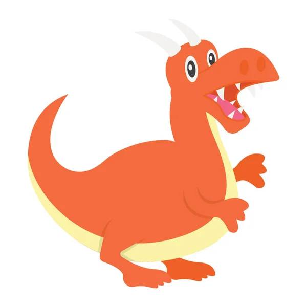 Bambino Compsognathus Dino Design Piatto — Vettoriale Stock