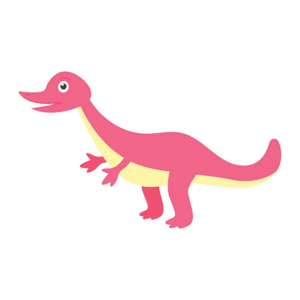 Bébé Dinosaure Vecteur Conception Plate — Image vectorielle