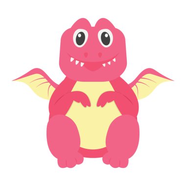 Uçan dinozor vektör düz tasarım 