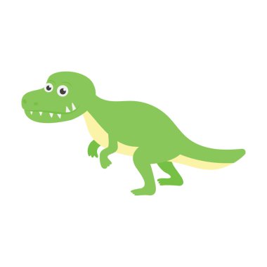 Düz tasarımsevimli dinozor vektörü 