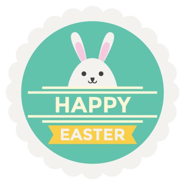 Düz tasarımpaskalya günü etiketi 