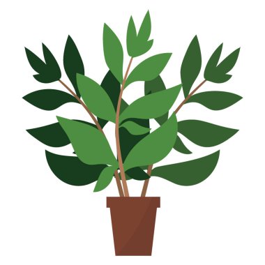 Kapalı ot bitki düz simgesi 