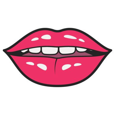 Dudak yama vektörü simgesi