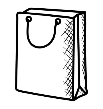 Doodle tasarım yeniden kullanılabilir hediye çantası 