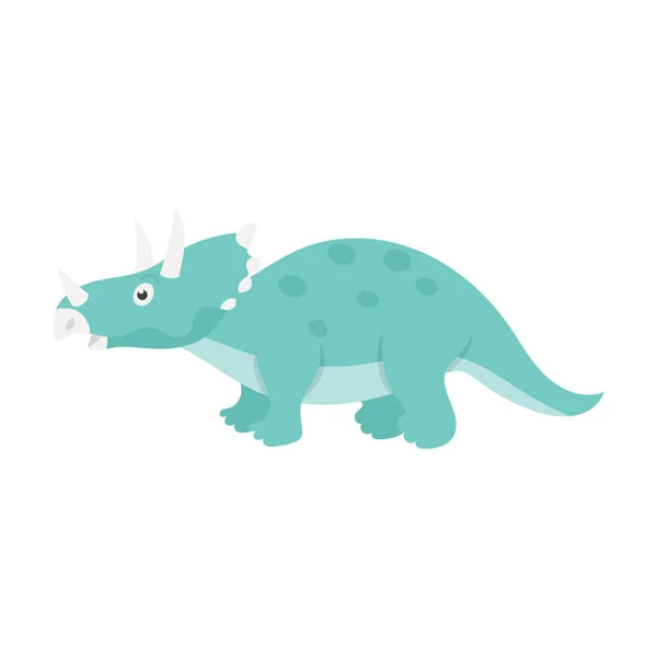 Cute Dinosaur Vector Flat Design — Stock Vector