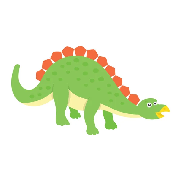 Dragon Ankylosaurus Mignon Dans Design Plat — Image vectorielle