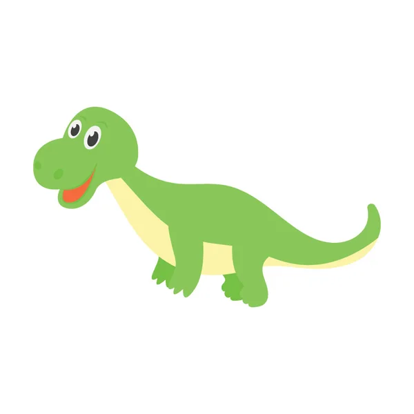 Baby Dinosaurier Vektor Flachem Design — Stockvektor