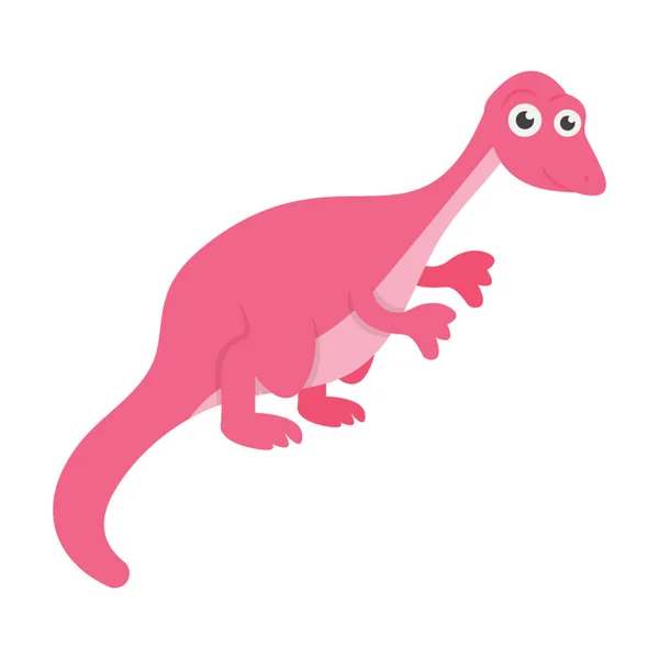 Vecteur Dinosaures Mignon Design Plat — Image vectorielle