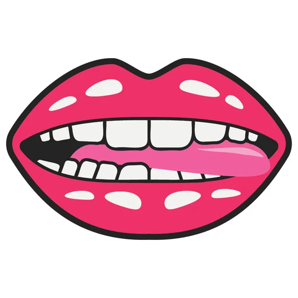 Biting tongue Vector Art Stock Images Depositphotos