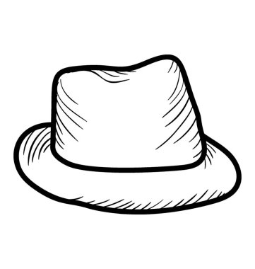 Doodle tasarımkovboy şapka vektör 