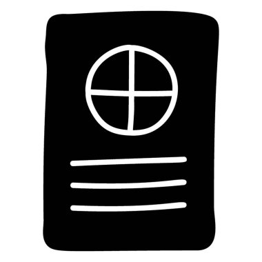 Dolgulu tasarımda pasta grafiği simgesi.