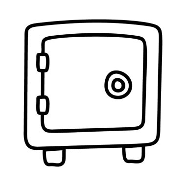 Satır tasarımında banka dolabı simgesi.