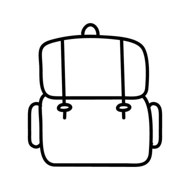 Satır tasarımında sırt çantası simgesi