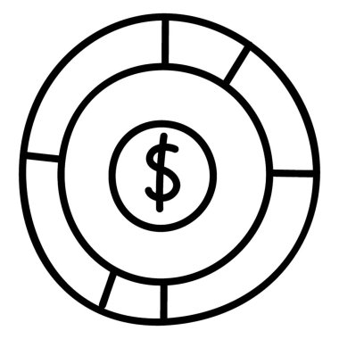 Finansal grafik simgesinin çizgi tasarımı.