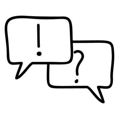 Satır tasarımında SSS simgesi.