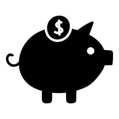 Piggy para kutusu katı vektör tasarım