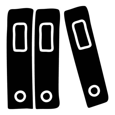 Klasör simgesini glif tasarım.