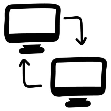 Veri aktarım dolgulu tasarım simgesi
