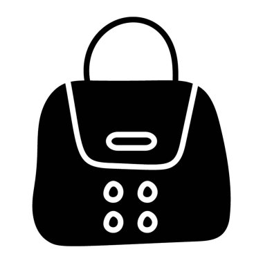 El çantası glif vektör tasarımı 