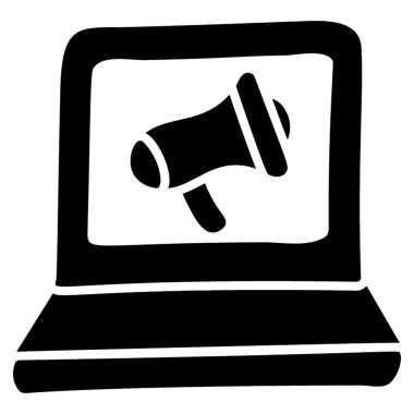 Dijital pazarlama simgesinin katı tasarımı