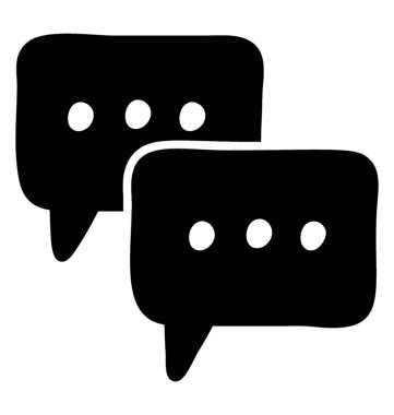 İki sohbet balonu, iletişim konsepti 