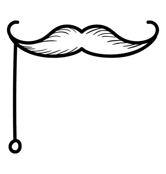 Mustache Prop Vector Doodle Design — Stock Vector