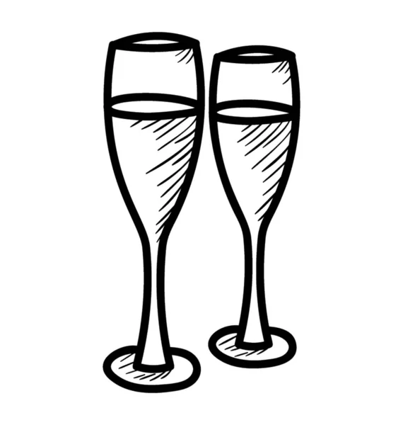 Návrh Vinných Brýlí Pro Doodle — Stockový vektor