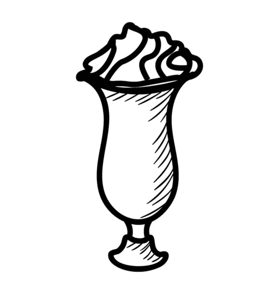 Eisbecher Doodle Design — Stockvektor