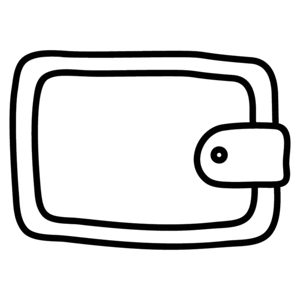 Brieftaschen Symbol Liniendesign — Stockvektor