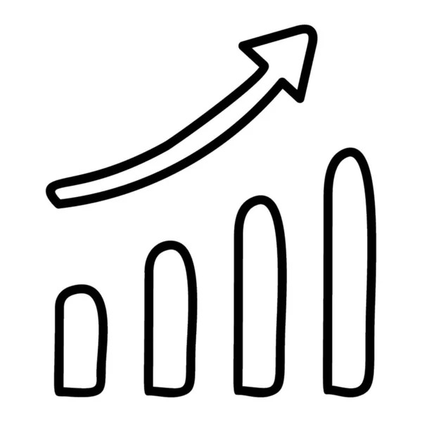 Návrh Řádku Ikonou Růstového Grafu — Stockový vektor