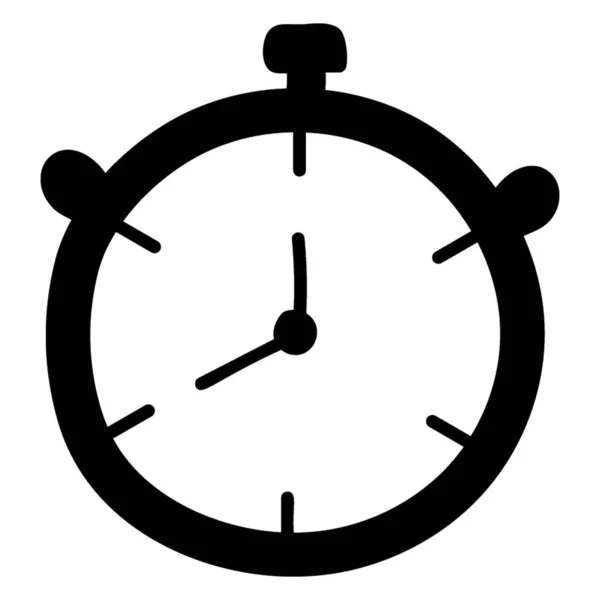 Stopwatch Icon Glyph Design — Stock Vector