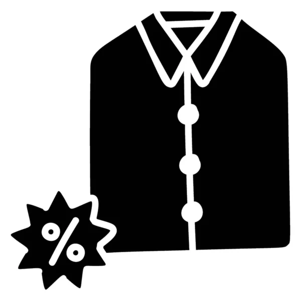 Design Sólido Ícone Venda Camisa —  Vetores de Stock