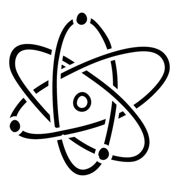 Symbol Atomu Designu Glyfů — Stockový vektor