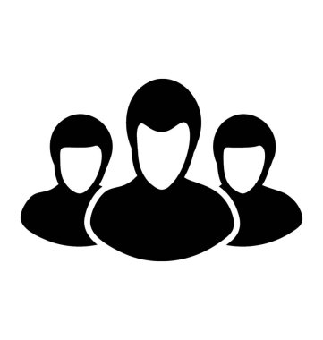 Glyph tasarımında iş ekibi simgesi 