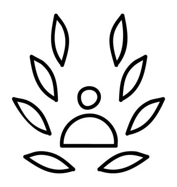 Satır vektörde adam zafer simgesi 