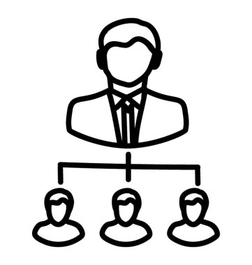 Satır tasarımında kullanıcı ağı simgesi 