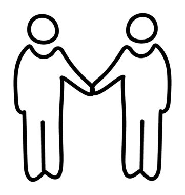 Satır tasarımında iş arkadaşı simgesi 