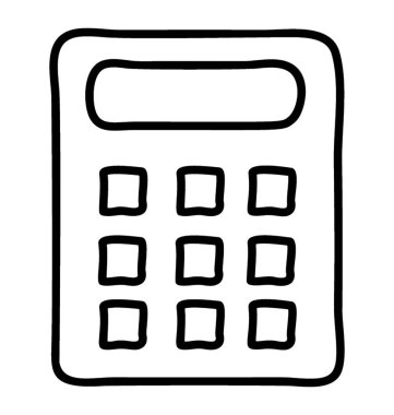 Hesaplayıcı simgesi beyaz arkaplanda izole edildi.