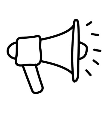 Megafon tasarımının hat simgesi 