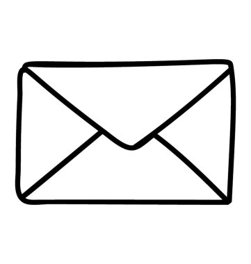 Posta simgesinin satır tasarımı.