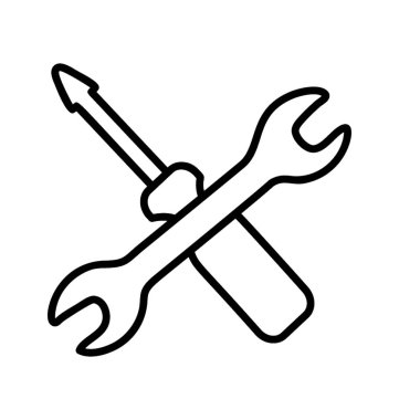 Çizgi vektör teknik araçlar simgesi  