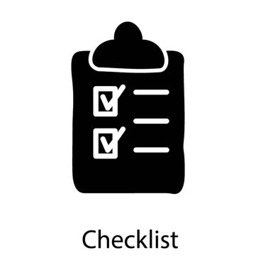Satır vektöründeki denetim listesi simgesi